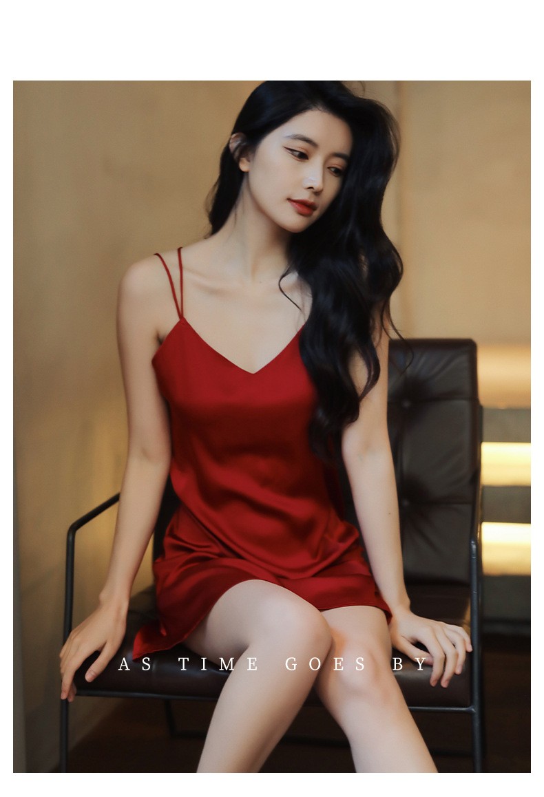 奢妮美情趣性感睡衣内衣女极度诱惑sm制服免脱吊带睡裙双肩v领高档