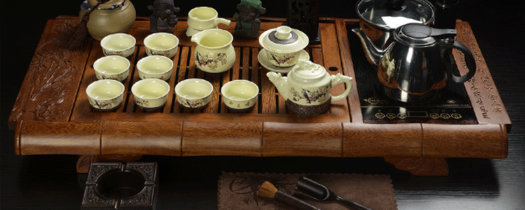 传颂 高端紫砂功夫茶具套装花梨木至尊实木茶盘茶台茶海茶壶陶瓷哥窑四合一电磁炉居家办公礼盒装 7.花梨木大汉至尊-紫砂虎啸