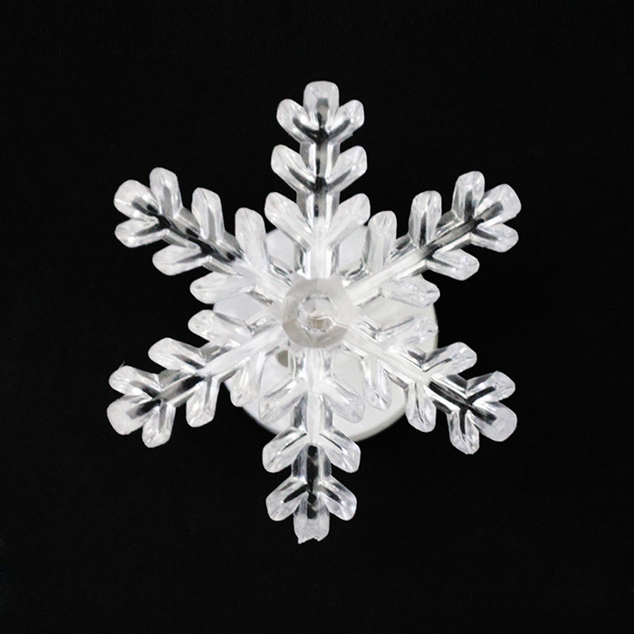 诺琪 透明亚克力闪光LED雪花小夜灯 圣诞节装饰彩灯节日装饰灯 圣诞树彩灯 节庆饰品