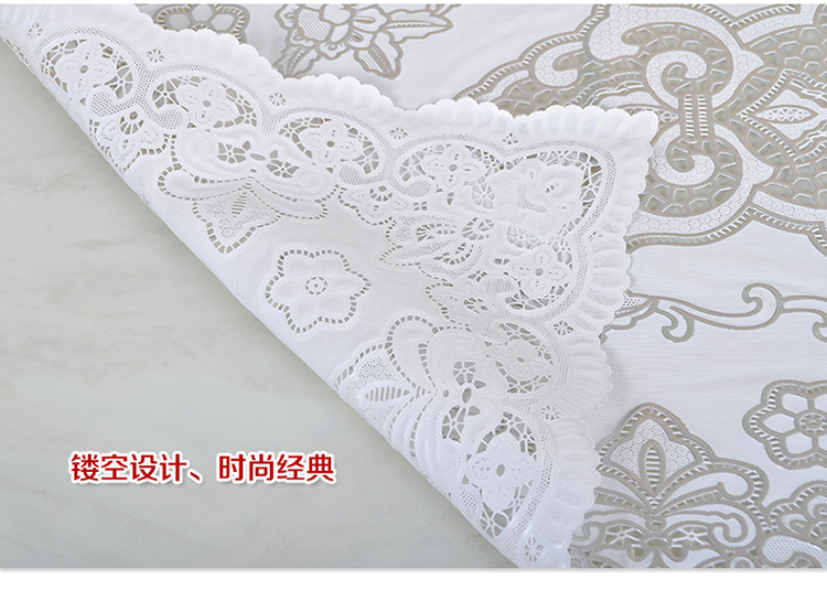 
                                                            韦韦烫金桌垫防水餐桌垫茶几垫 PVC烫金桌布台布餐垫 欧式奢华时尚简约 直角烫金色60*120cm                