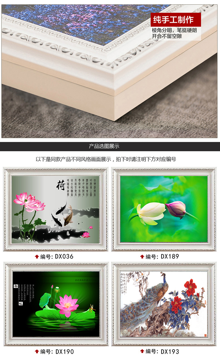 易品上掀式电表箱装饰画装饰箱客厅电闸开合式挂画中式画配电箱 DX196 60X80(可盖高50*宽70)
