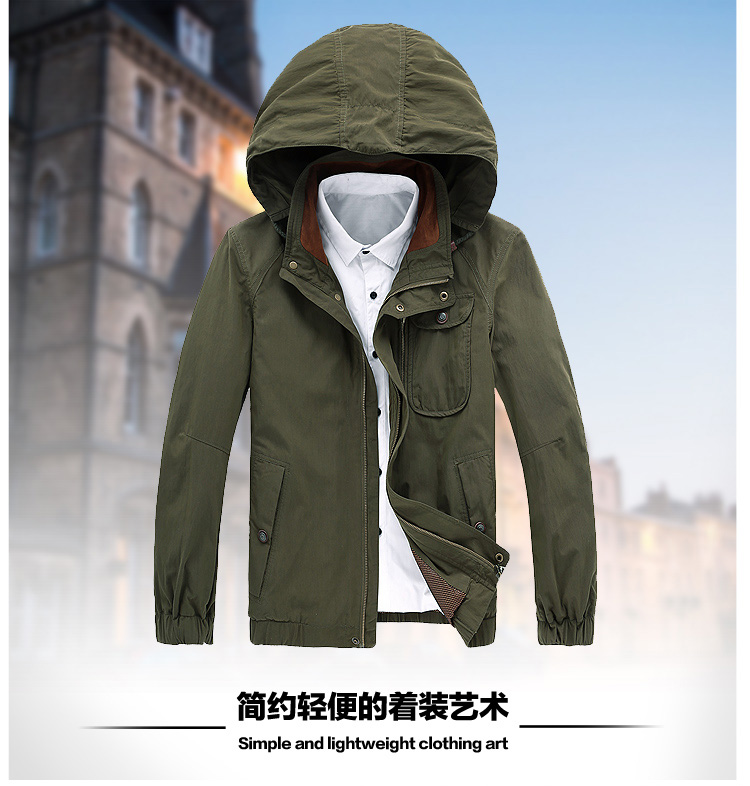 Solid color cap windbreaker men's leisure washable more pocket, jacket 583 army green 4 XL pictures, price, brand platters! Elections are good character, the national distribution, so why buy now enjoy more preferential! Health