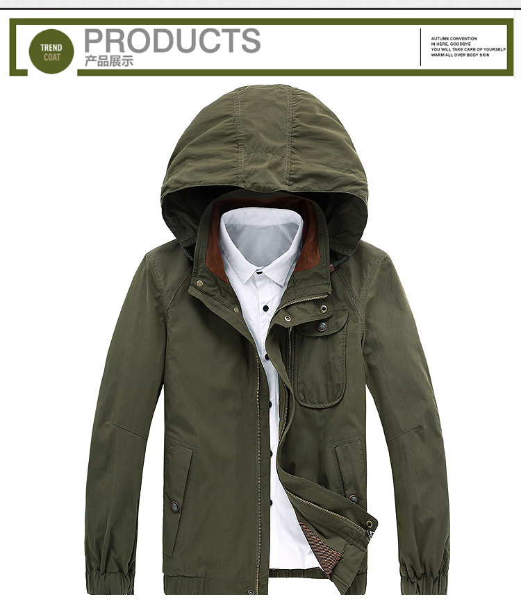 Solid color cap windbreaker men's leisure washable more pocket, jacket 583 army green 4 XL pictures, price, brand platters! Elections are good character, the national distribution, so why buy now enjoy more preferential! Health