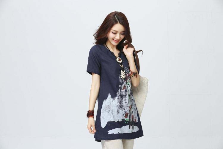 Love Lin's 2015 new stylish new cotton Ma arts 100 solid ground shirt spring and summer long, linen painting Female short-sleeved white XXL pictures, price, brand platters! Elections are good character, the national distribution, so why buy now enjoy more preferential! Health