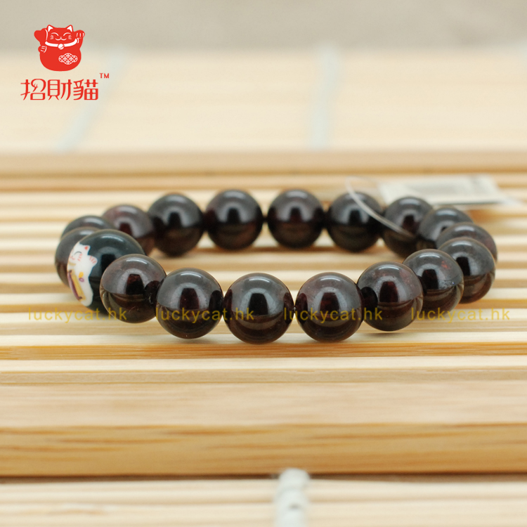 
                                        招财猫 石榴石福满祝愿手链（#10） 精美手饰 时尚创意配饰品 中码80111082                