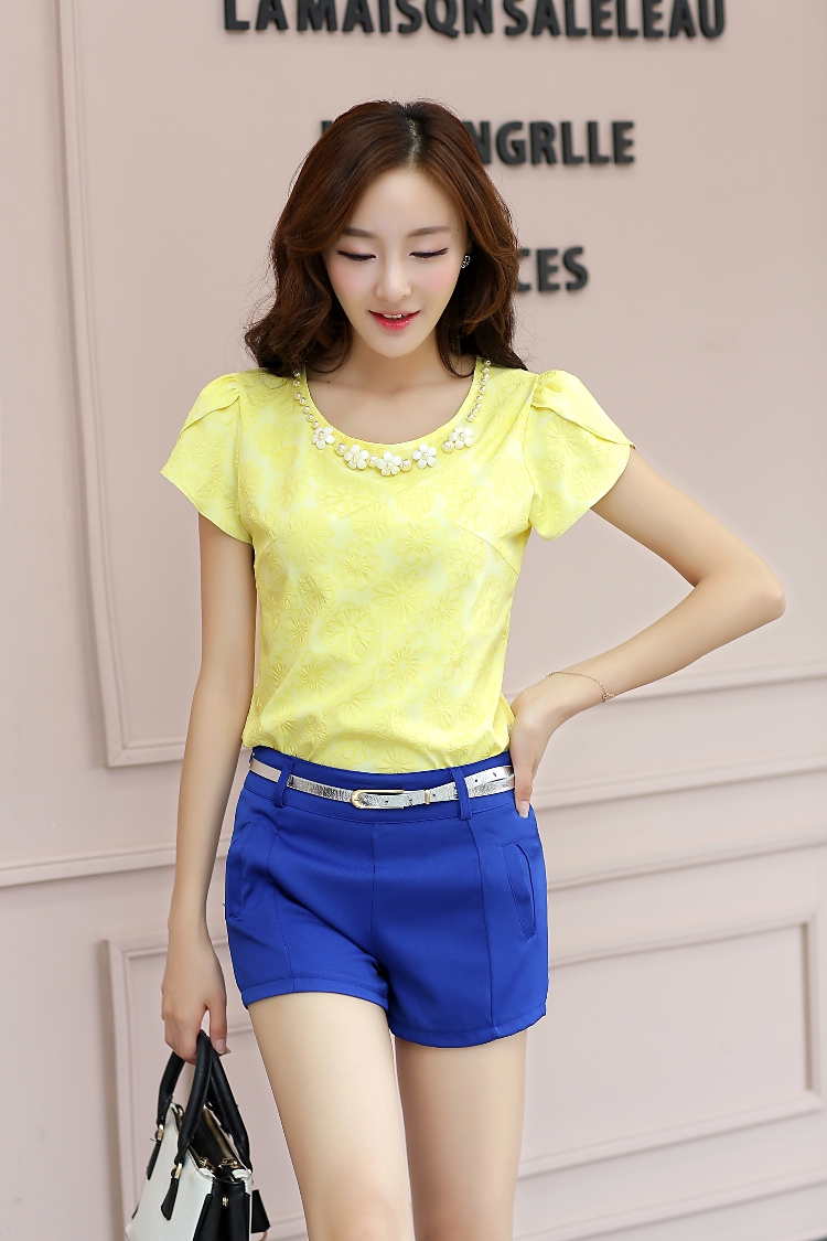 Vincent van Gogh, ballet 2015 summer new bubble cuff round-collar snow woven shirts Korean commuter larger short-sleeved T-shirt girls T-shirt yellow XXXL pictures, price, brand platters! Elections are good character, the national distribution, so why buy now enjoy more preferential! Health