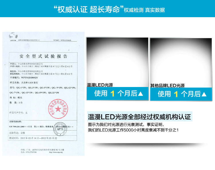
                                        温漫led投光灯20w30w50w100w户外投射泛光灯广告灯照明灯防水 正白光 100W                