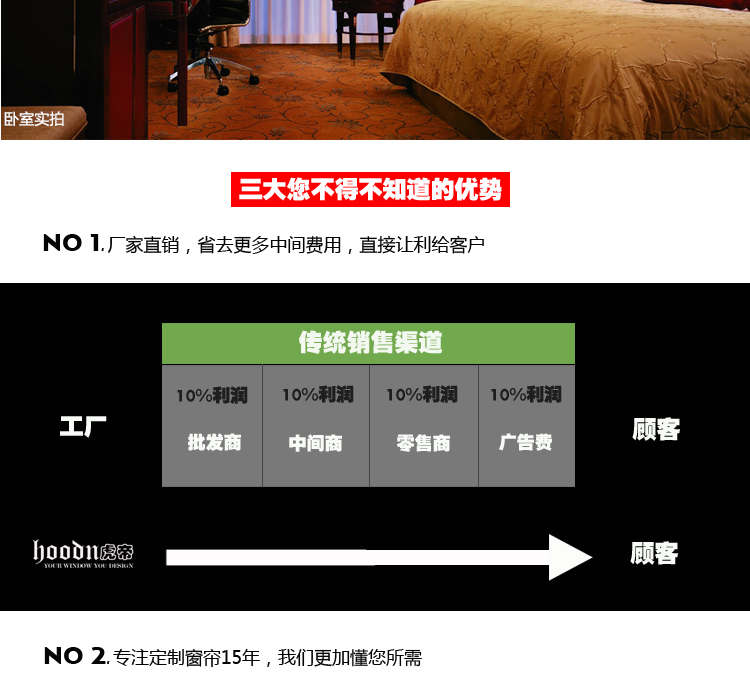 
                                        虎帝环保全遮光窗帘客厅卧室定制成品窗帘遮光帘 5种色彩(请备注您要的色号) 定制每1米宽价格                