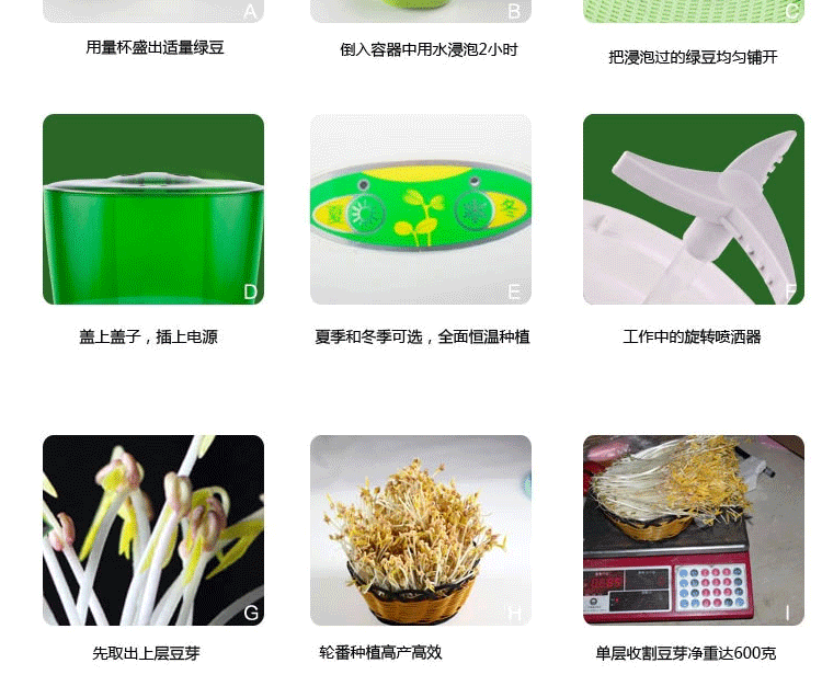 1 微品多全自动四季家用智能双层豆芽机 多功能生豆芽机商用家用生日礼物 创意礼品送长辈