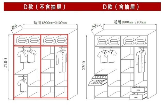 江马环保板式衣柜 移门衣柜两门推拉门 卧室组合衣橱定制简易家具
