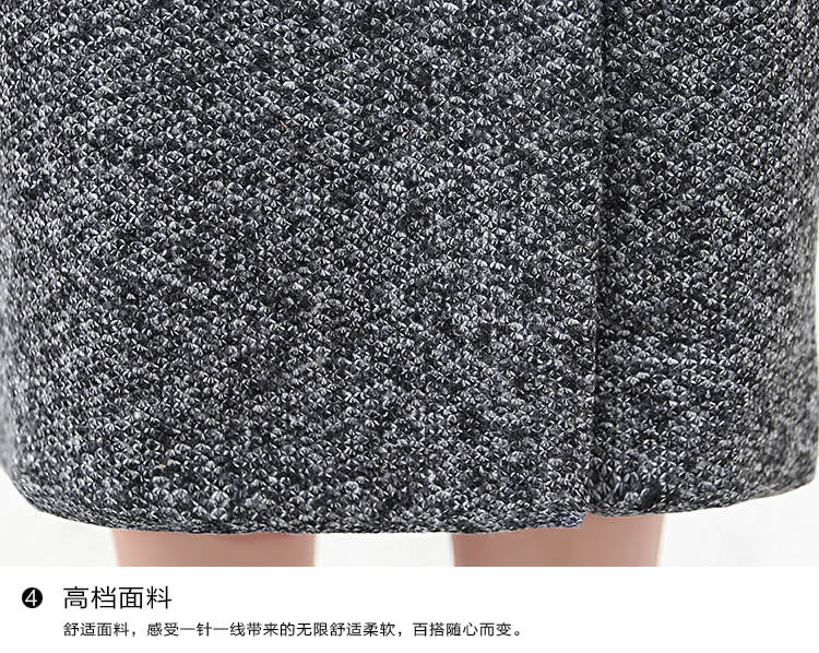 Last Order2015秋冬装新品大码女装长款仿羊毛呢子大衣 风衣外套女 灰色 M