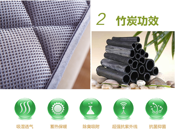 
                                        漫晴 床垫床褥子加厚透气6cm竹炭纤维学生床垫褥单人双人防滑可折叠榻榻米 纵情驼色 150cm*200cm                