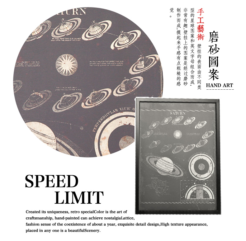 时光巴士 客厅装饰画挂画有框画墙面装饰壁画宇宙艺术画挂画家居餐厅有框画墙画电表箱 A款