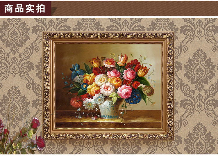 
                                        艺万家 欧式配电表箱装饰画推拉电闸电源盒空气开关遮挡壁挂画 FJ0033 外尺 高40X长50厘米向右推                