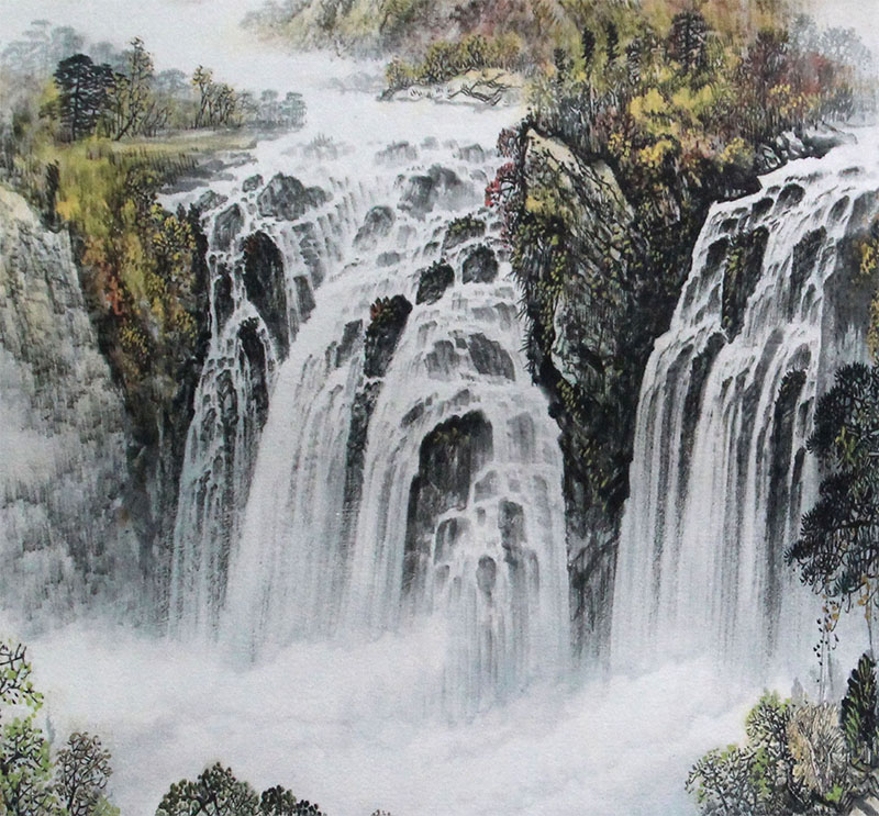 
                                        创意吧吧 原创名家水墨国画风景山水画 可收藏装饰 斗方 05 鸿运当头 三尺(50*50cm  外框尺寸)                