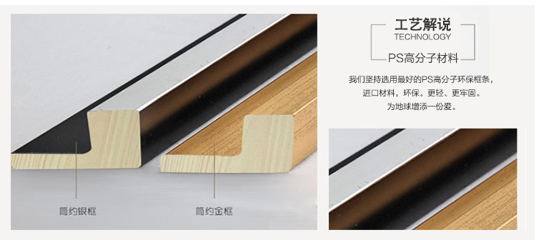 时黛 现代简约装饰画 沙发背景墙画单幅 有框画 客厅抽象挂画 城市倒影 SD202 6折 简约银框65*125