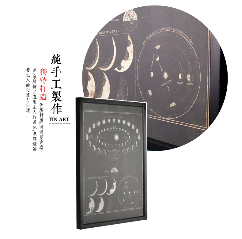时光巴士 客厅装饰画挂画有框画墙面装饰壁画宇宙艺术画挂画家居餐厅有框画墙画电表箱 A款
