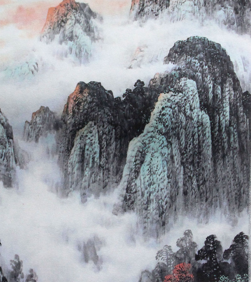 
                                        创意吧吧 原创名家水墨国画风景山水画 可收藏装饰 斗方 05 鸿运当头 三尺(50*50cm  外框尺寸)                