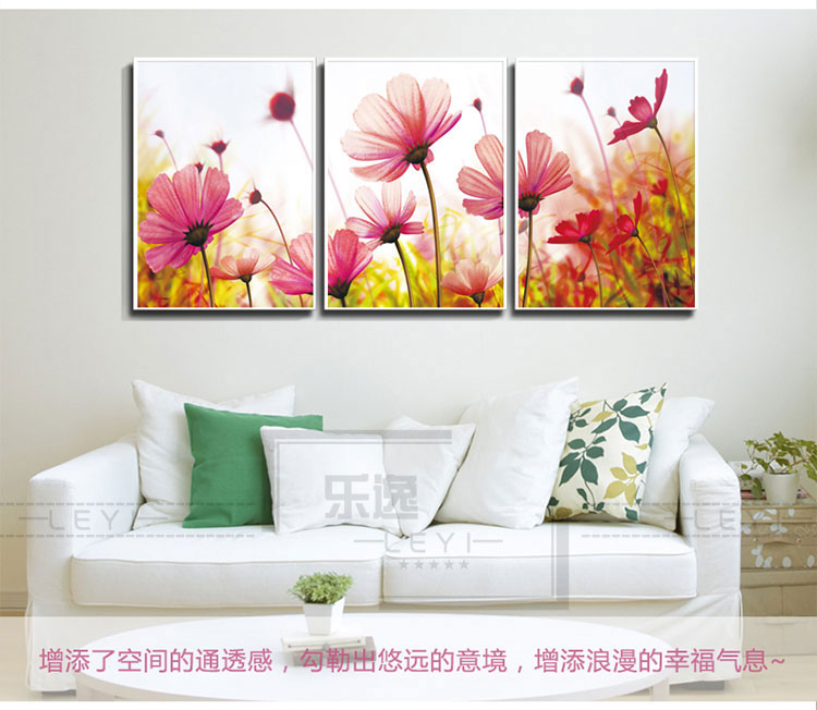 
                                                                                乐逸客厅装饰画现代简约沙发背景墙画餐厅挂画卧室壁画梵高莫奈山水画电表箱装饰画 莫奈海滩LX黑色画框三件套 50x50cm                