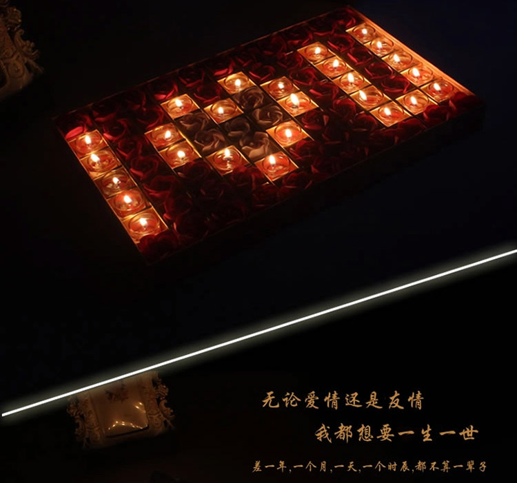 香皂花玫瑰套餐礼盒果冻蜡烛婚庆用品 创意生日浪漫求婚表白道具 红色心形礼盒
