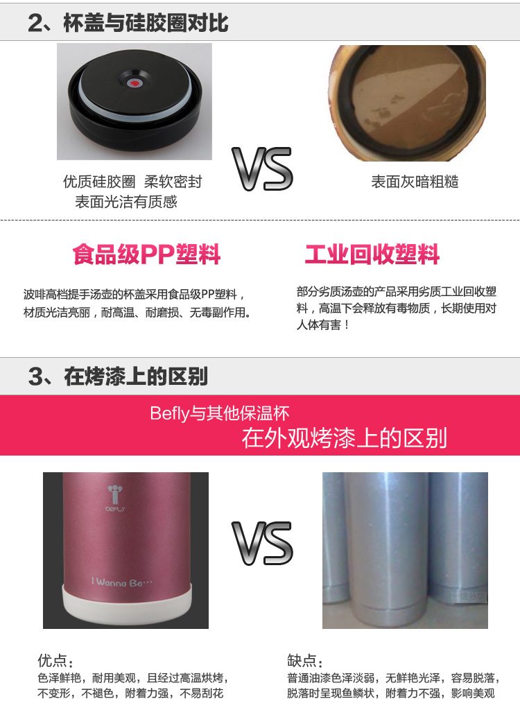 
                                        Befly波啡真空保温饭盒便当盒保温桶焖烧壶学生保温饭盒不锈钢提锅提手汤壶手提饭盒 薰衣紫                