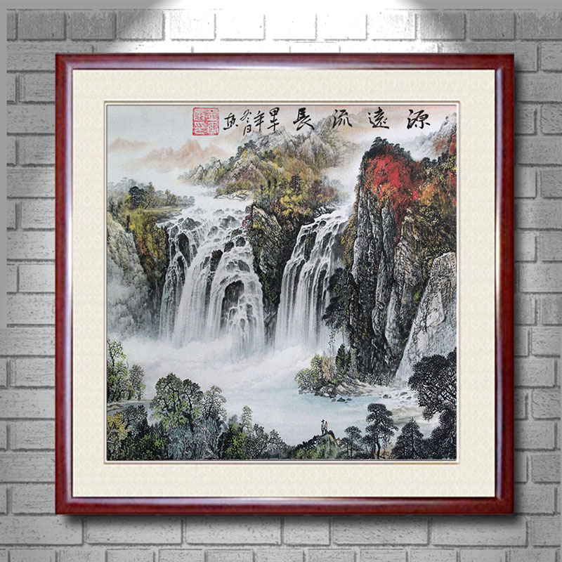 
                                        创意吧吧 原创名家水墨国画风景山水画 可收藏装饰 斗方 05 鸿运当头 三尺(50*50cm  外框尺寸)                