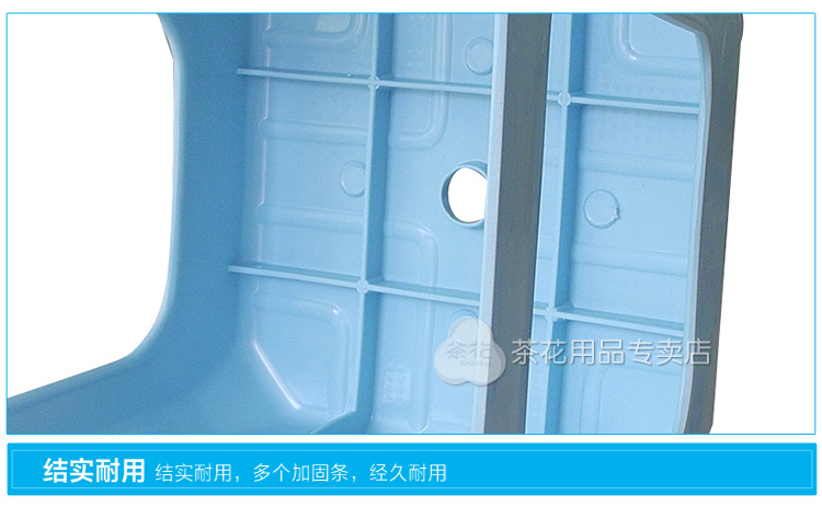 茶花塑料凳子加厚板凳浴室方凳塑料防滑凳餐凳成人高凳家用餐桌凳 10个颜色随机 47.5cm