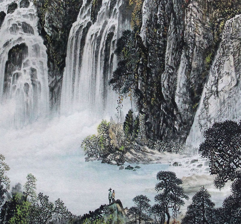 
                                        创意吧吧 原创名家水墨国画风景山水画 可收藏装饰 斗方 05 鸿运当头 三尺(50*50cm  外框尺寸)                