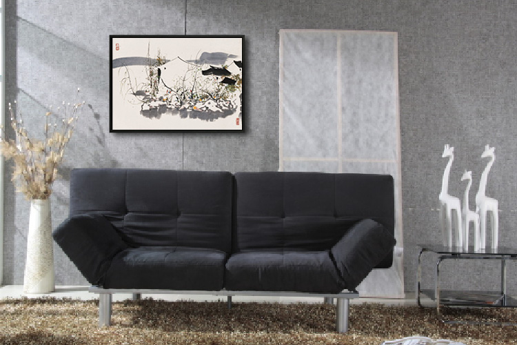 吴冠中作品系列 纯手绘油画 现代中式有框装饰画 客厅书房办公室挂画 印象斑斓 J款 50X60cm