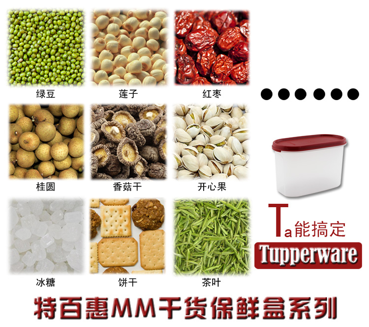 特百惠mm经典储藏20件套密封保鲜盒干货零食盒大容量收纳 特惠  半套简装