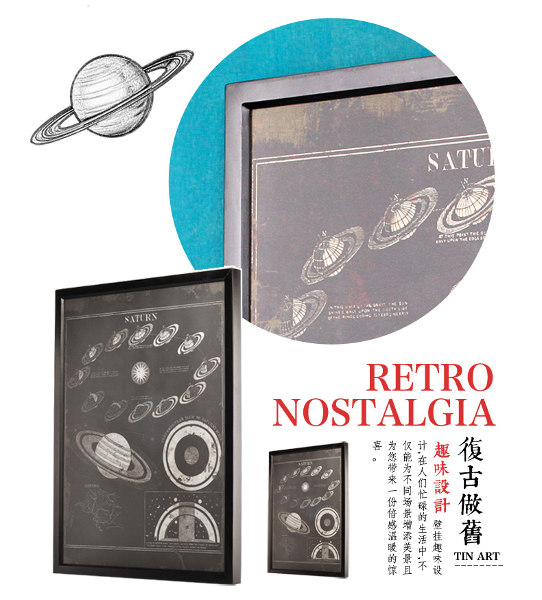 时光巴士 客厅装饰画挂画有框画墙面装饰壁画宇宙艺术画挂画家居餐厅有框画墙画电表箱 A款