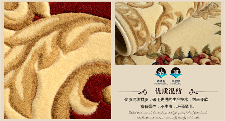 绅士狗 凡尔赛加厚加密剪花地垫欧式入户厨房门垫 9166B蓝色 80厘米*150厘米