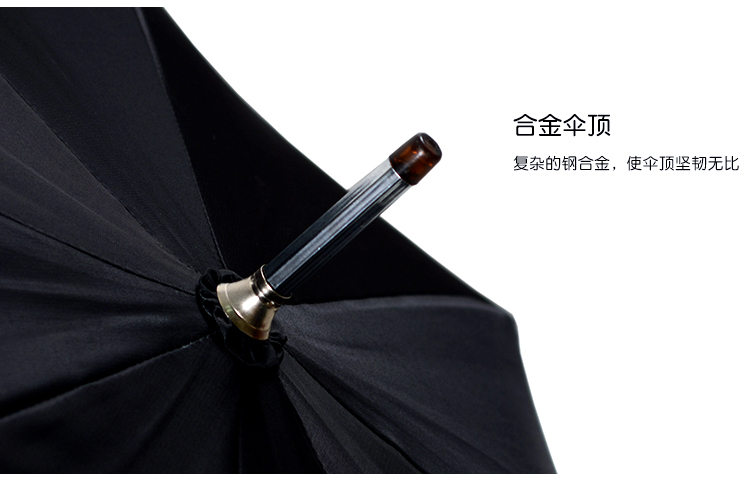 
                                        衡利高尔夫雨伞 手动直杆水晶防风男士商务伞 防紫外线绅士伞黑色雨伞 KOOL 雨伞                