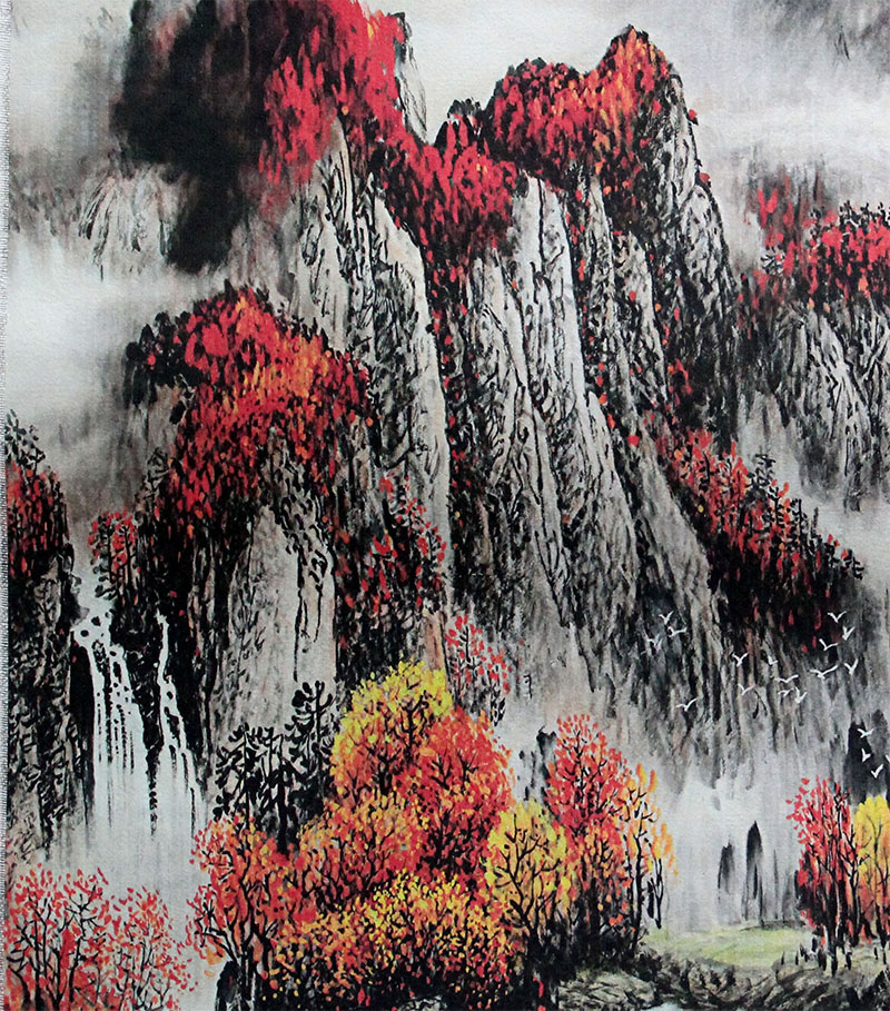 
                                        创意吧吧 原创名家水墨国画风景山水画 可收藏装饰 斗方 05 鸿运当头 三尺(50*50cm  外框尺寸)                
