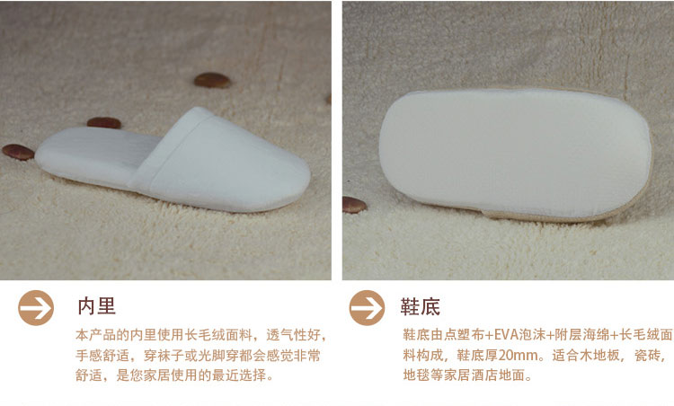 
                                        五星级酒店宾馆居家待客非一次性厚底地板棉拖鞋软底防滑春夏男女情侣款式HTX-017 灰色                