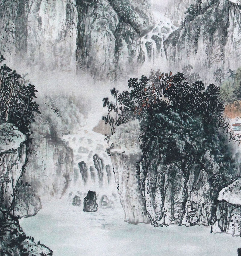 
                                        创意吧吧 原创名家水墨国画风景山水画 可收藏装饰 斗方 05 鸿运当头 三尺(50*50cm  外框尺寸)                
