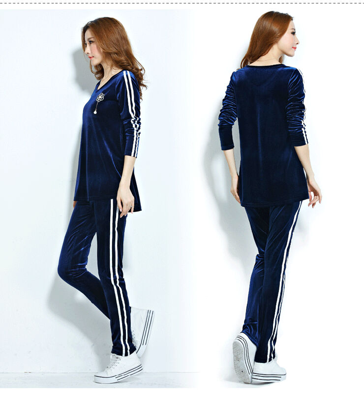 Ink marks the new Korean style of autumn and winter larger ladies casual sports suits streaks Sau San video thin velvet sweater pants and two piece agreed by the wine red 2XL( recommendations 140-155 catty) Picture, prices, brand platters! The elections are supplied in the national character of distribution, so action, buy now enjoy more preferential! As soon as possible.
