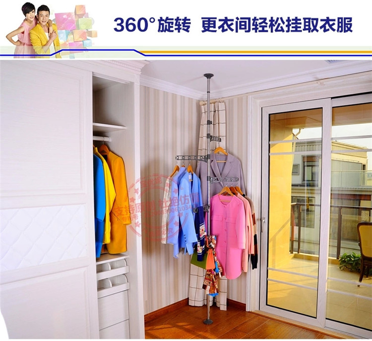 
                                                            宝优妮 顶天立地衣架落地衣架伸缩衣架升降凉衣架室内晒衣架不锈钢阳台晾衣架杆 冷灰色                