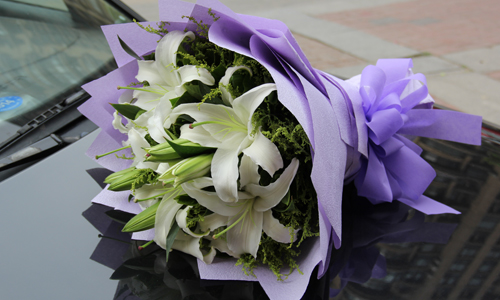 鲜花速递百合花 生日送女友朋友同事妈妈香水