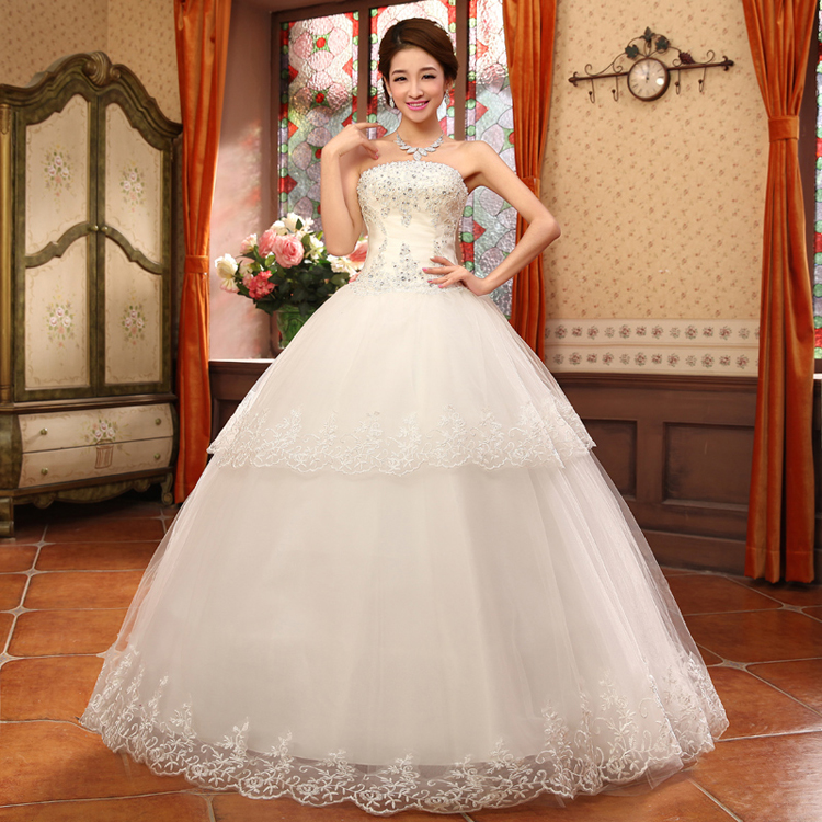 Rain Coat bride 2015 marriage is the new lace Korean Princess Mary Magdalene chest video thin luxury diamond studs Mun-zhuhai tail length wedding HS879 white streak of side 2 pictures, XL-2 price, brand platters! The elections are supplied in the national character of distribution, so action, buy now enjoy more preferential! As soon as possible.