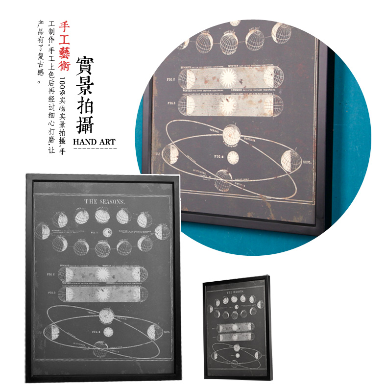 时光巴士 客厅装饰画挂画有框画墙面装饰壁画宇宙艺术画挂画家居餐厅有框画墙画电表箱 A款