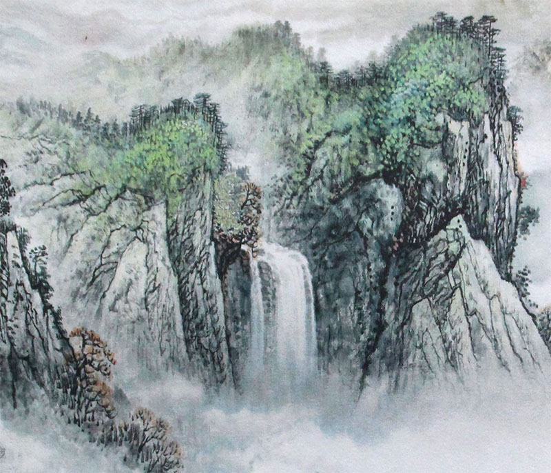 
                                        创意吧吧 原创名家水墨国画风景山水画 可收藏装饰 斗方 05 鸿运当头 三尺(50*50cm  外框尺寸)                