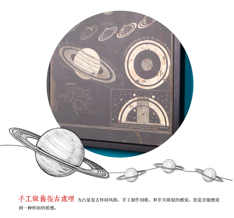 时光巴士 客厅装饰画挂画有框画墙面装饰壁画宇宙艺术画挂画家居餐厅有框画墙画电表箱 A款