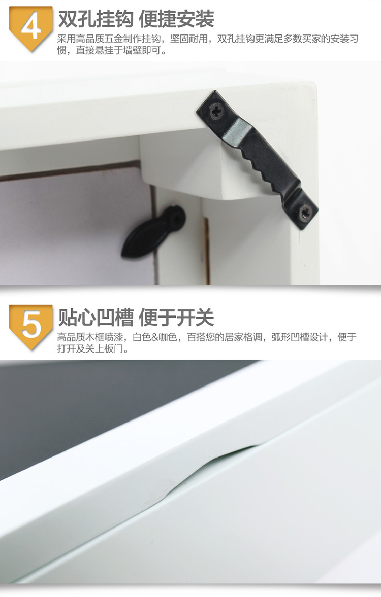 
                                        精耐特KINNET创意电表遮挡箱 多功能配电表箱电闸箱遮挡 磁性黑板家装墙贴软饰 客厅装饰 白色百味窗款双开门 45*37*5cm                