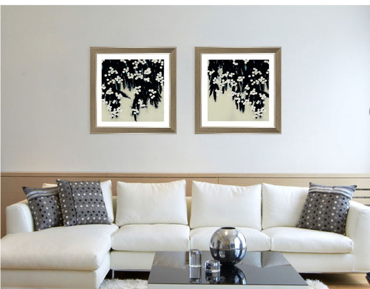 花卉系列沙发背景墙版画 酒吧餐厅 客厅墙画卧