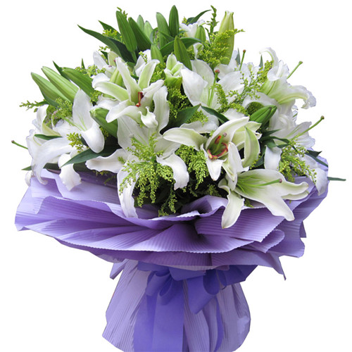 鲜花速递百合花 生日送女友朋友同事妈妈香水