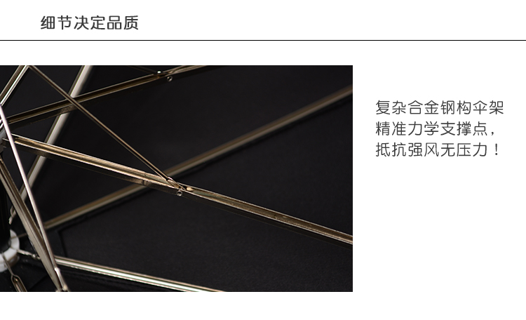 
                                        衡利高尔夫雨伞 手动直杆水晶防风男士商务伞 防紫外线绅士伞黑色雨伞 KOOL 雨伞                