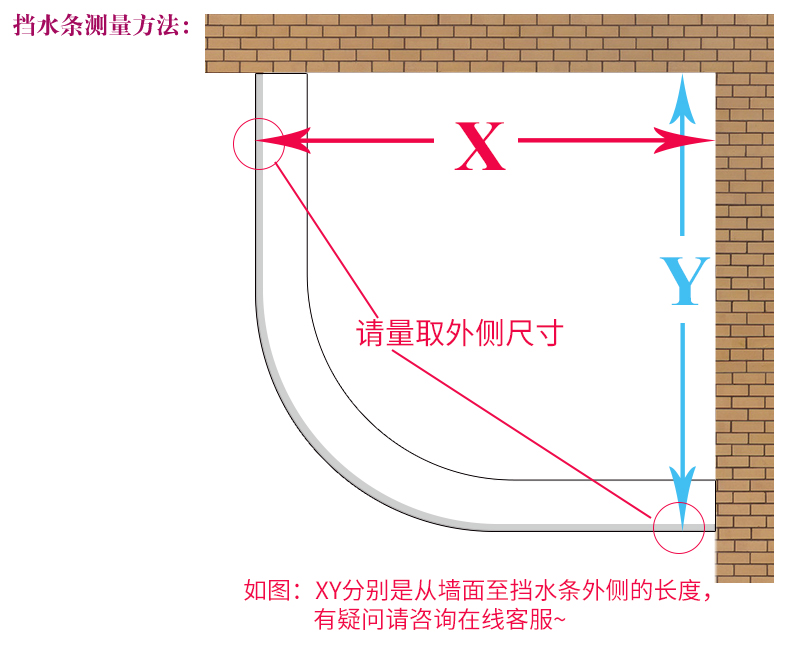 
                                                            善庆 浴帘杆浴帘挡水条套装弧形浴室帘杆l型浴杆浴帘布防水条套餐 杆90*90+浴帘+挂环+挡水条+双钻头                