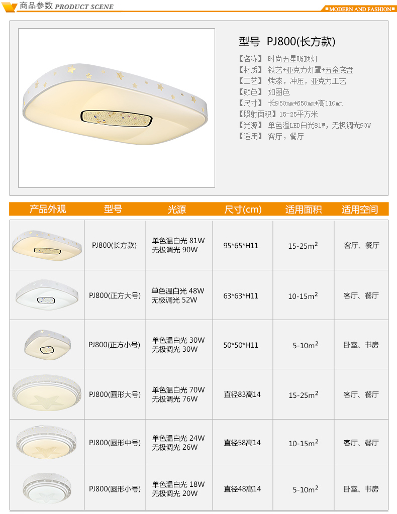 
                                        简普 时尚led吸顶灯 简约大气客厅灯 卧室灯 餐厅灯JP9000 白色直径48CM圆形 单色白光                