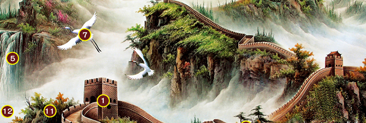
                                        卡蒂奇 十字绣客厅新款风景大画万里长城江山如画客厅大画 大格满绣棉线 240*140CM四股绣                